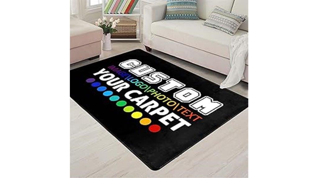 personalized logo photo rug