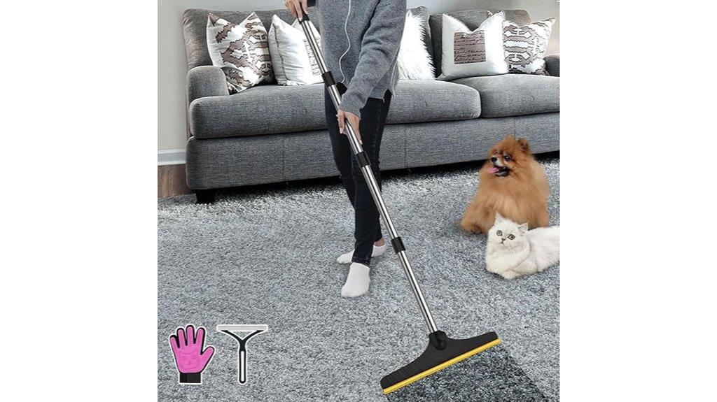 pet hair carpet rake
