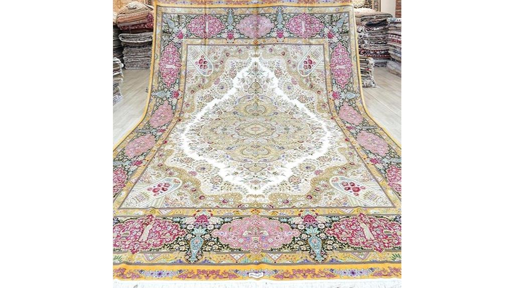 pink 10x14 silk rug
