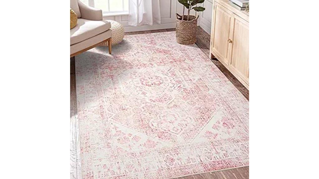 pink 3x5 washable rug