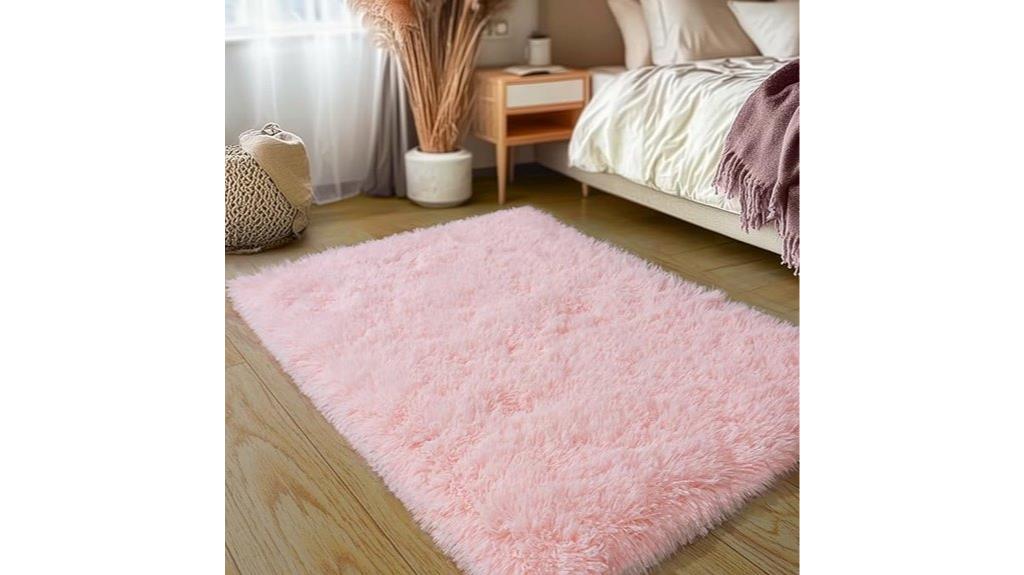 pink girls bedroom rug