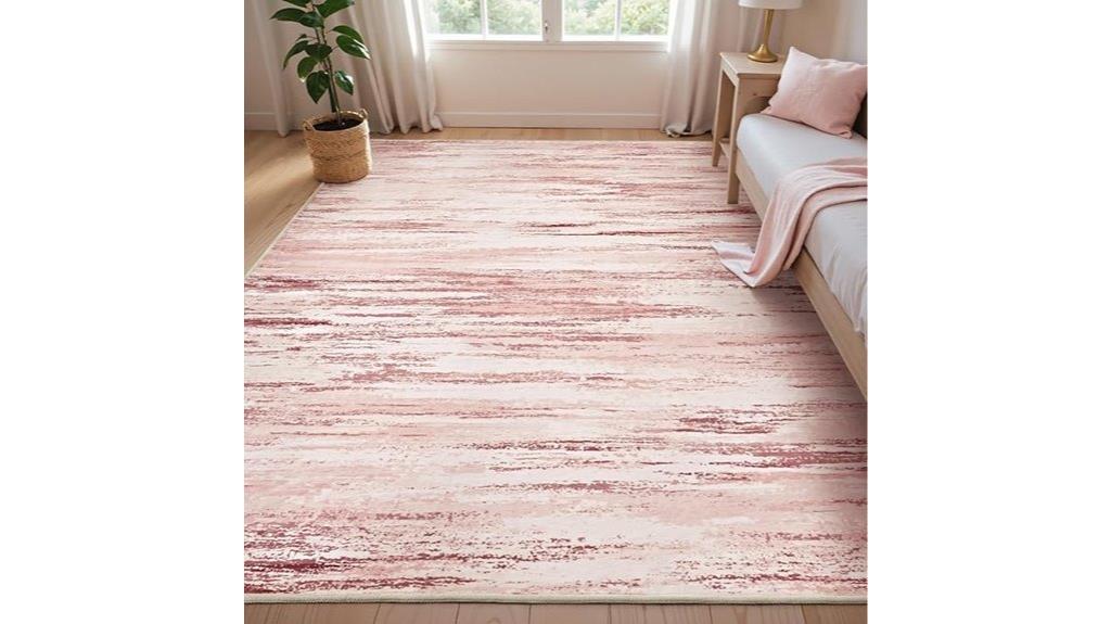 pink rug for living