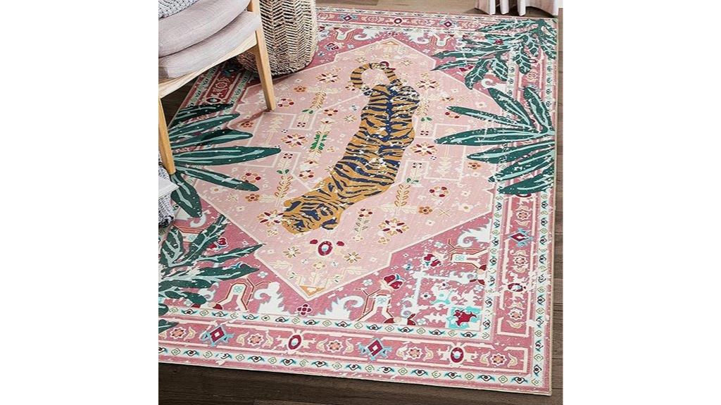pink tribal rug