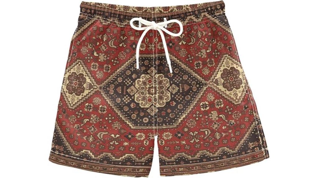 plaid toddler swim shorts
