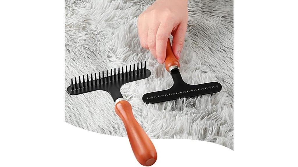 portable carpet fluff rake