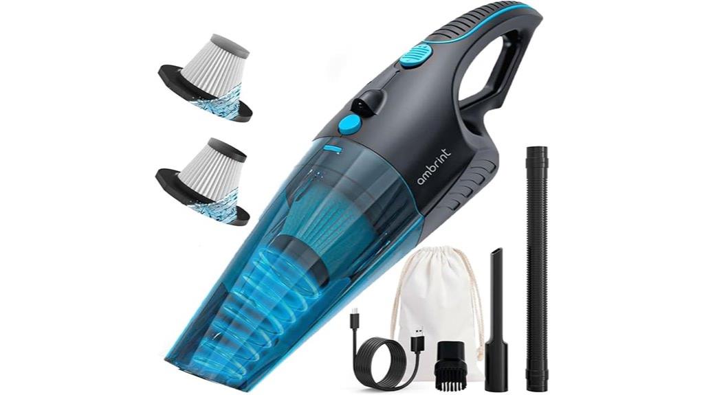 portable cordless vacuum with led