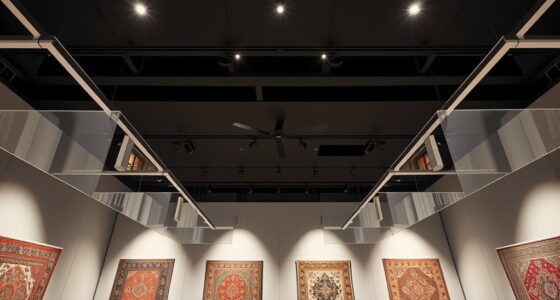 premium museum rug display ceilings