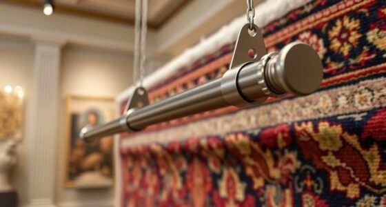 premium museum rug hanging rods