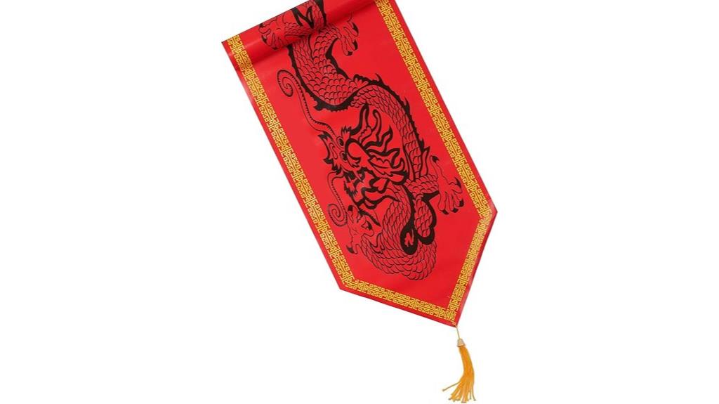 printed asian table runner