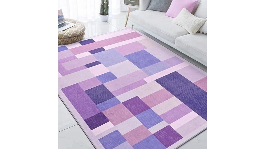 purple 5x8 low pile rug