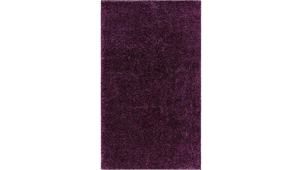 purple august shag rug