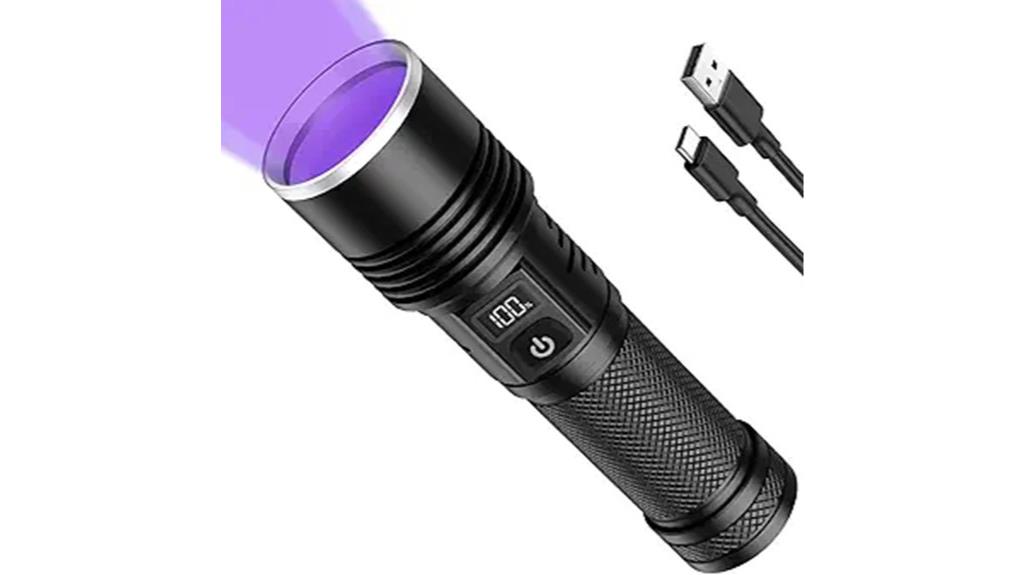 rechargeable 365nm uv flashlight