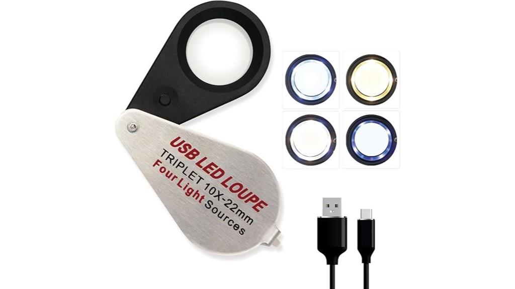 rechargeable led jewelers loupe