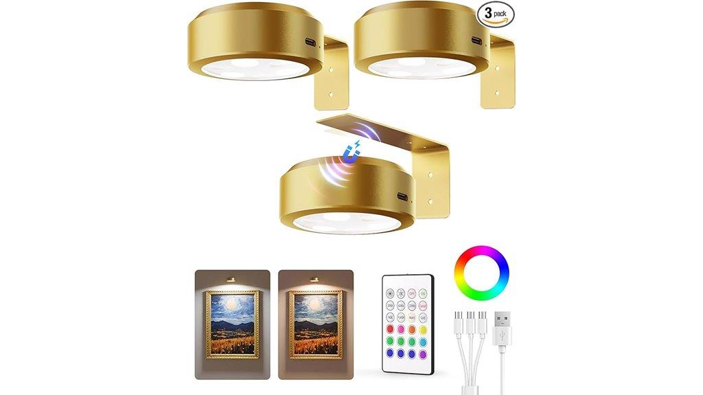 rechargeable wall picture lights