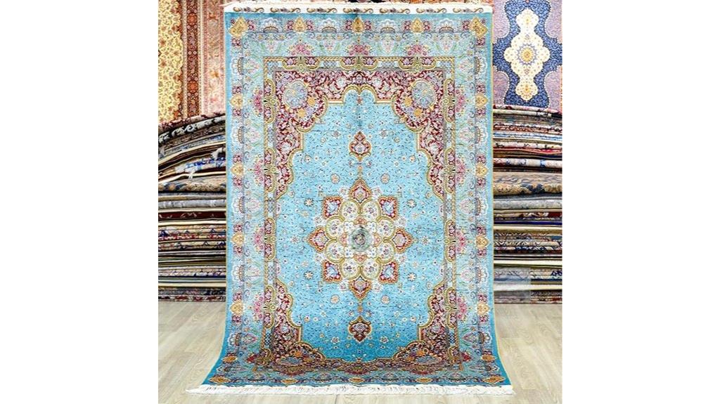 red 4x6 hand knotted rug