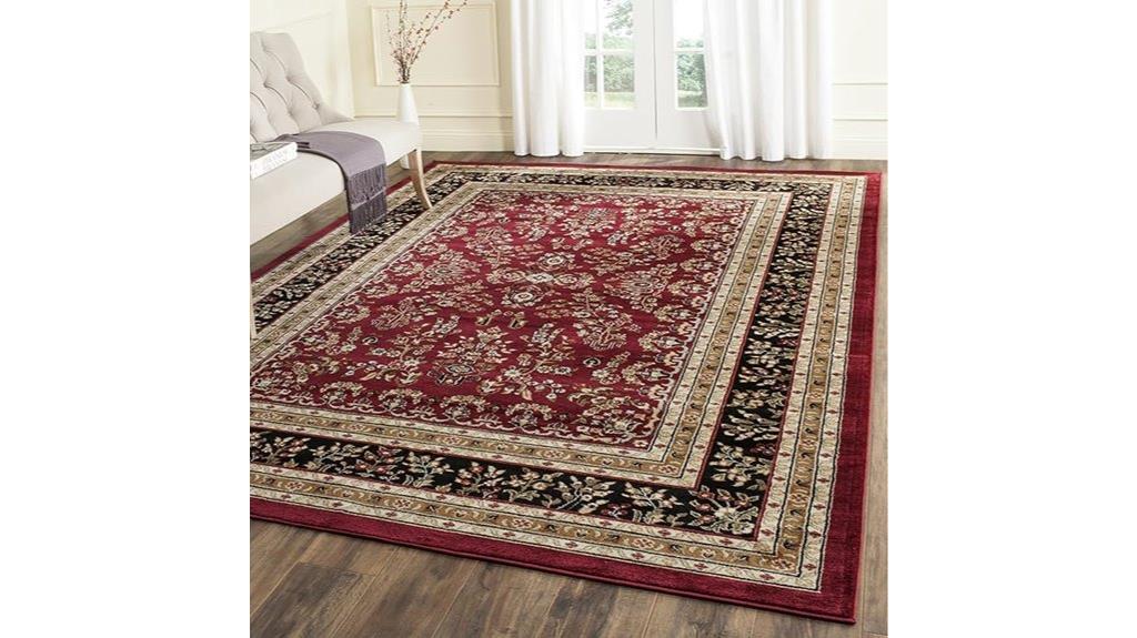 red and black oriental rug