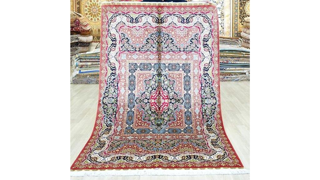 red hand knotted rug