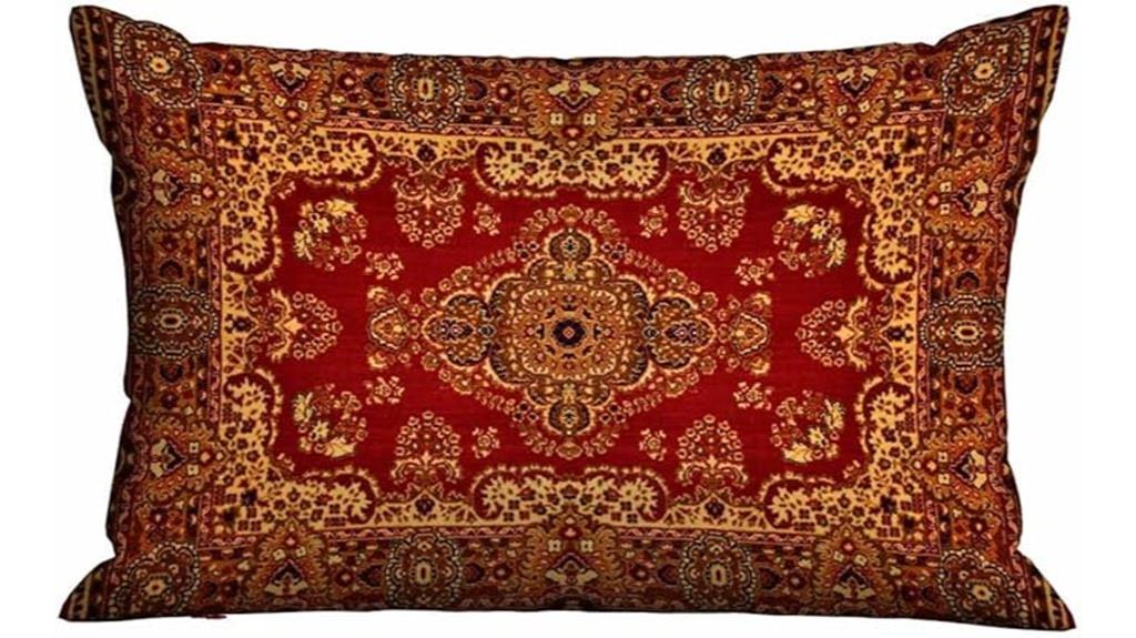 red persian mughal pillow