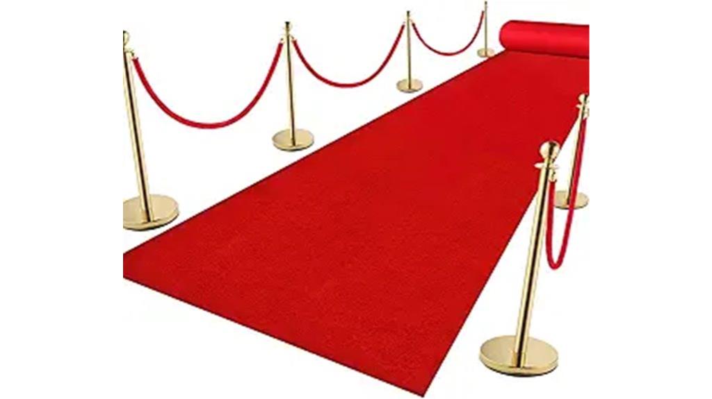 red wedding aisle runner