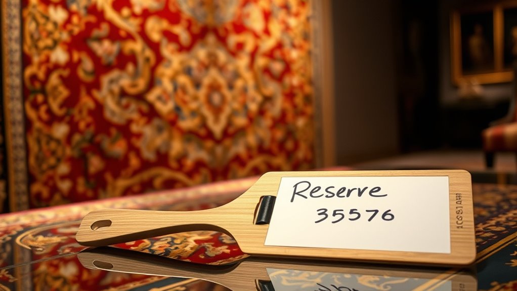 reserve price influences sale