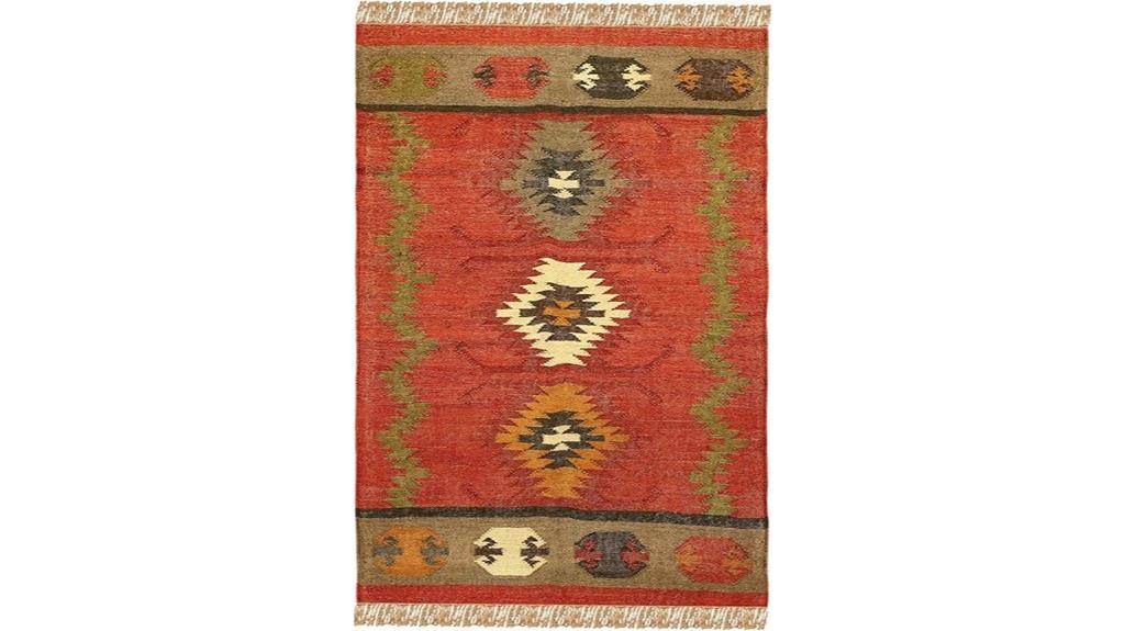 reversible wool jute rug