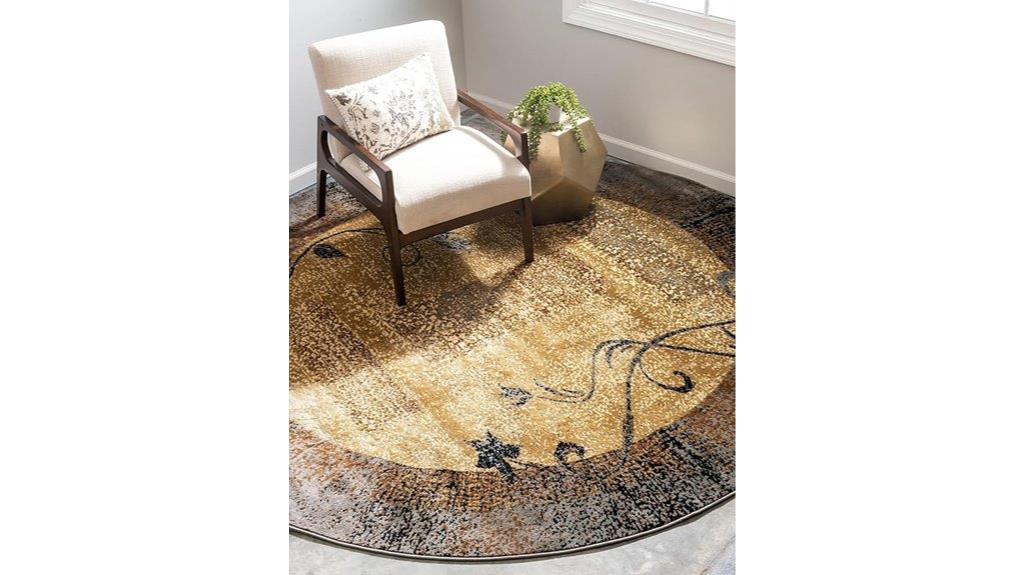round beige cafe rug