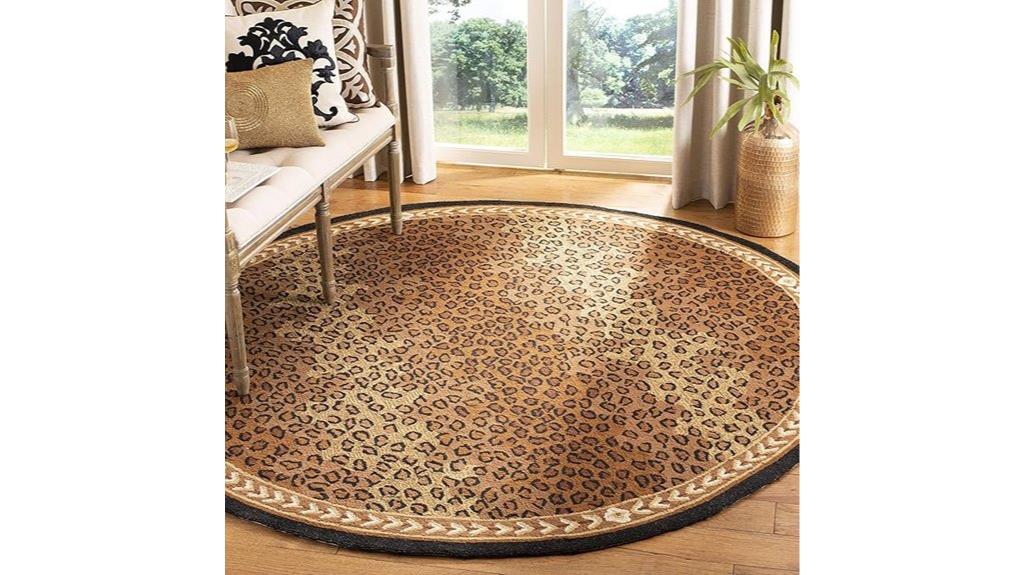 round black and brown rug