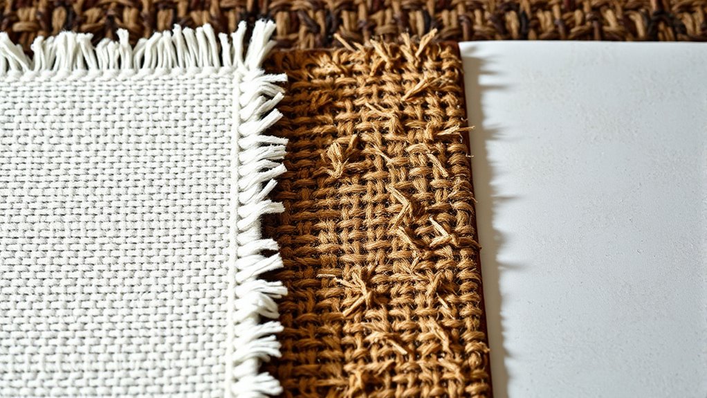 rug backing material differences