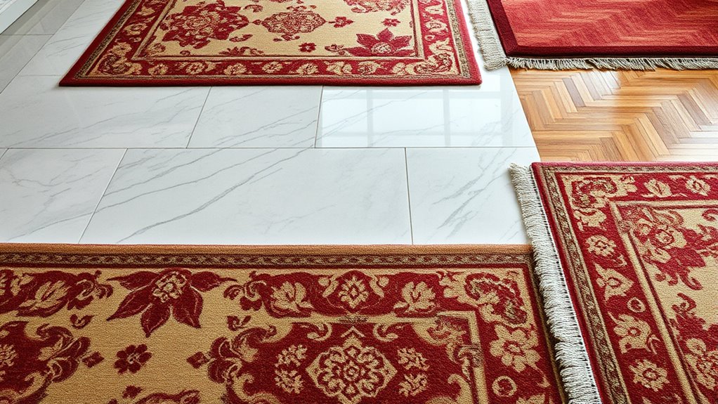 rug layering on elegant floors