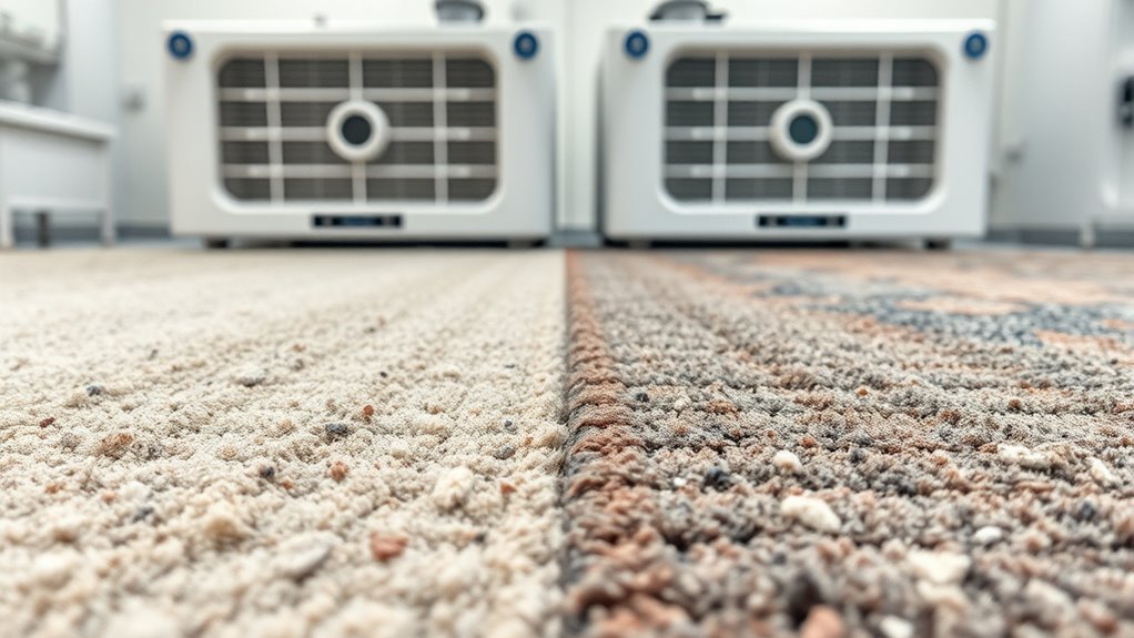 rug material dust retention