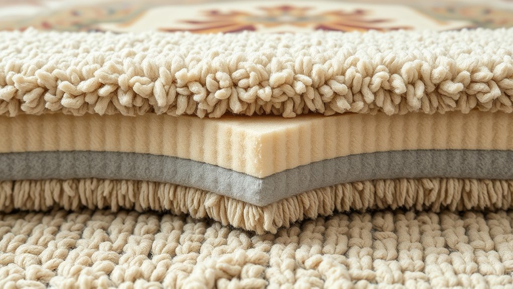 rug padding material composition