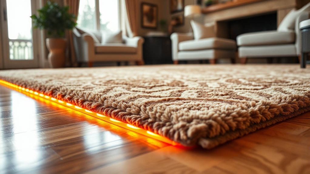 rugs impact radiant heating