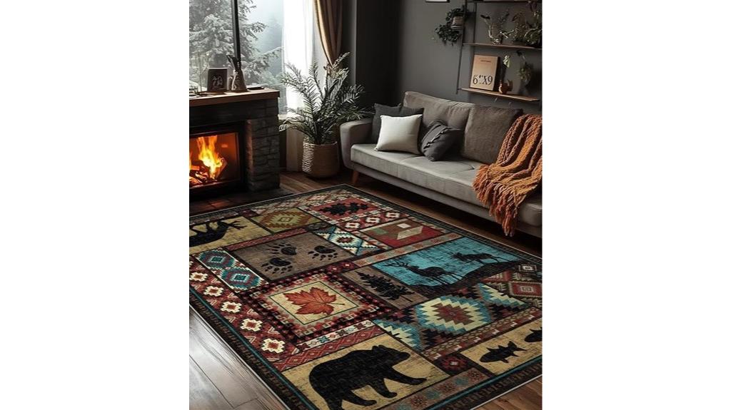 rustic lodge bear rug