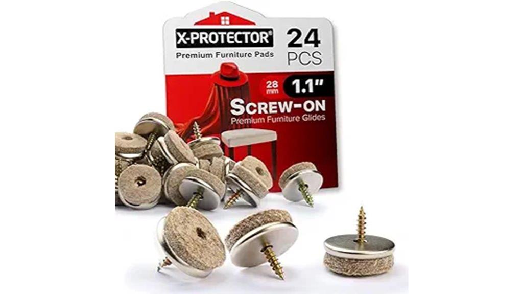 screw on felt floor protectors