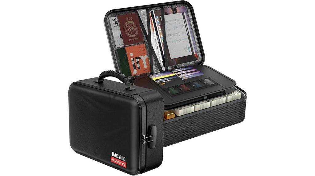 secure locking fireproof box