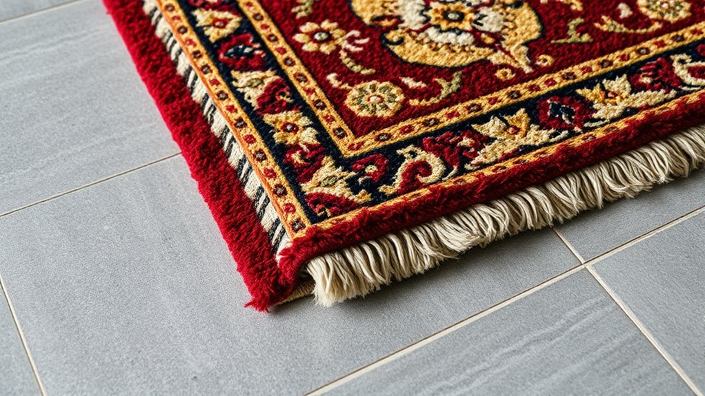 secure rugs with adhesives