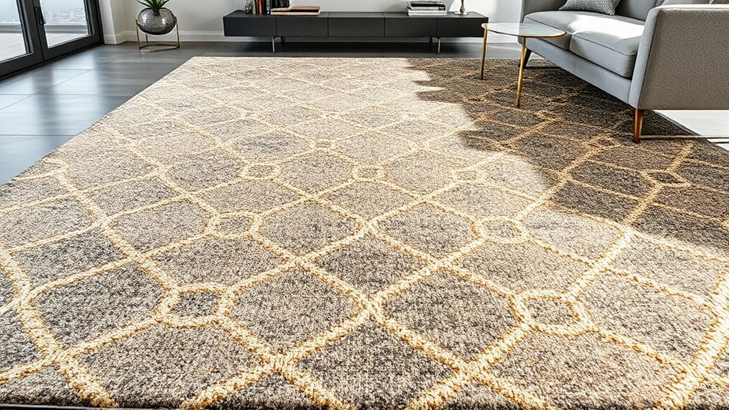 select metallic rug wisely