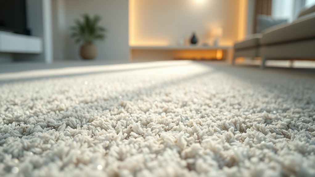 self cleaning carpet fibers