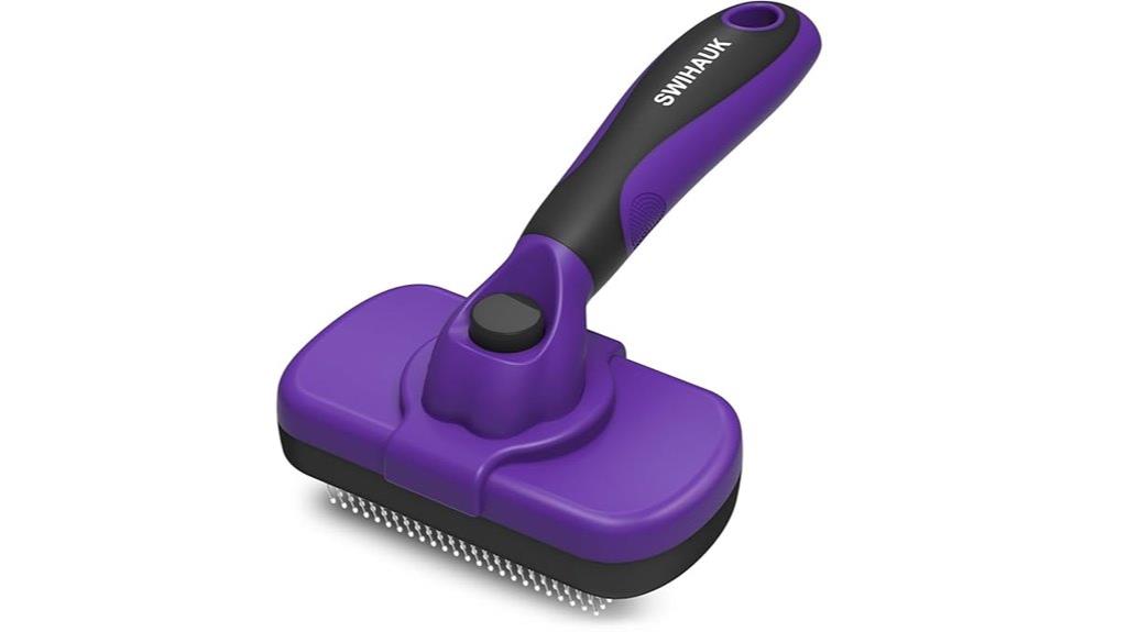 self cleaning dog brush
