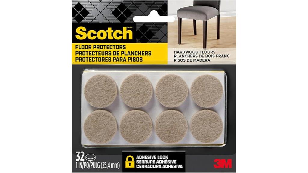 set of 32 beige scotch felt pads
