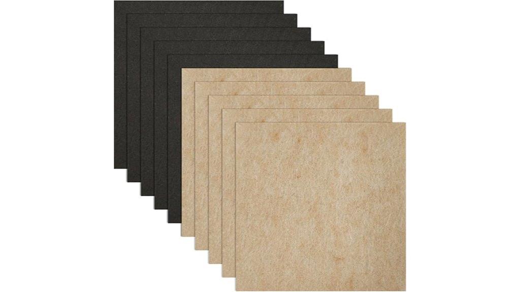 set of ten felt pads
