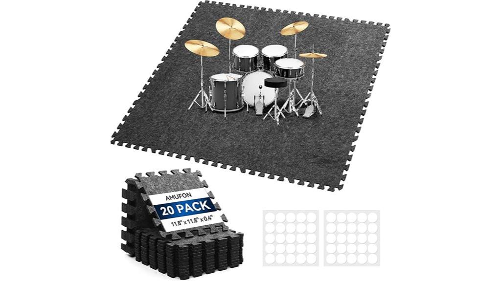 set of twenty noise reducing mats