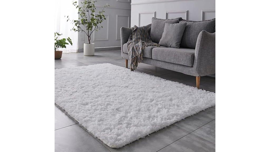 shaggy ivory rug