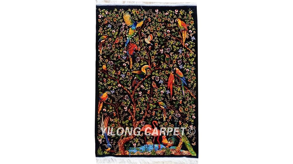 silk area rug