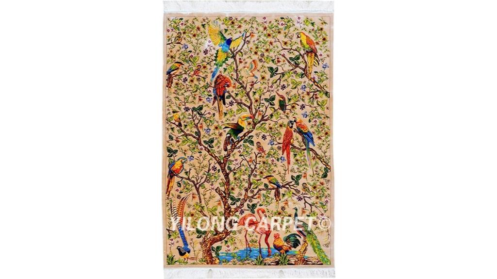 silk handmade rug 4x6