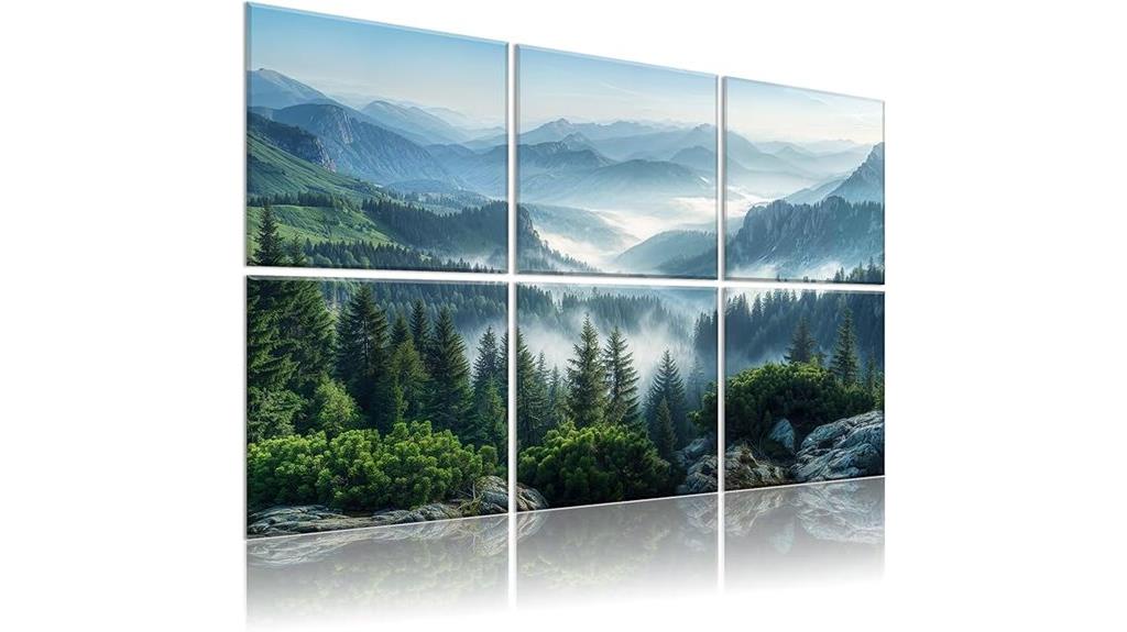 six acoustic wall panels