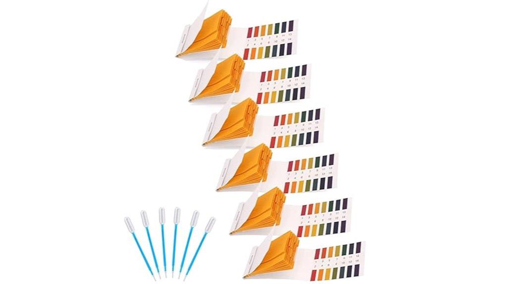 six pack ph test strips