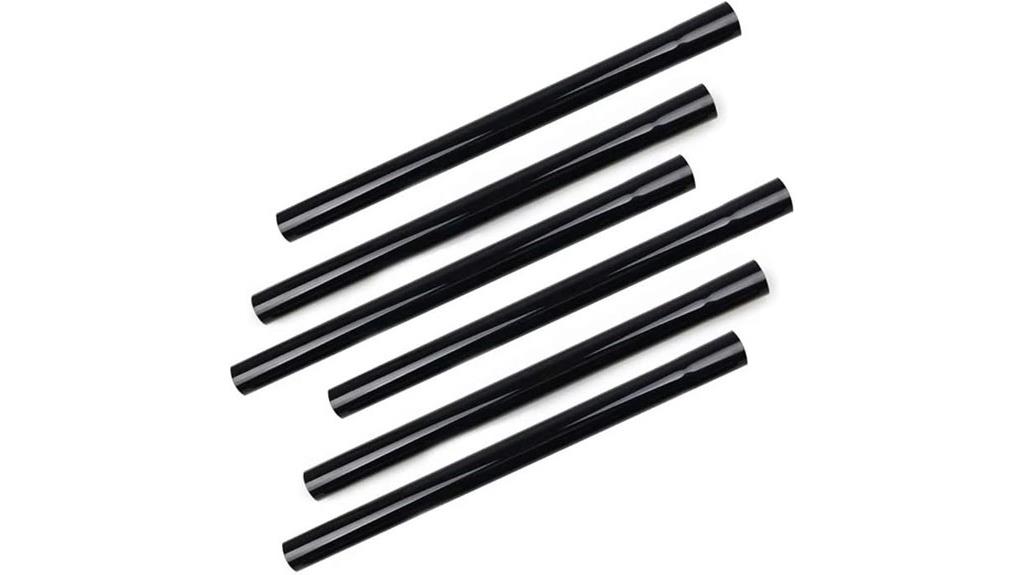 six vacuum extension attachments