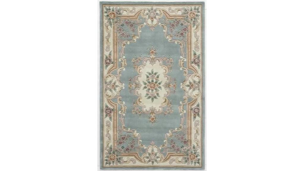 sky blue wool rug