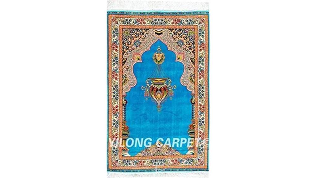 small silk prayer rug